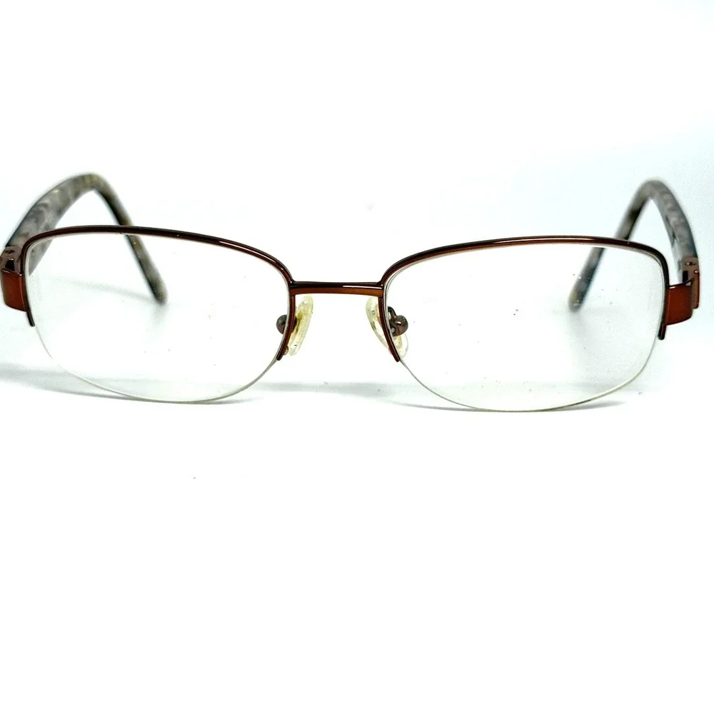Liz Claiborne 359 0JDF Eyeglasses Copper Brown Tortoise Semi-Rimless Frames 135